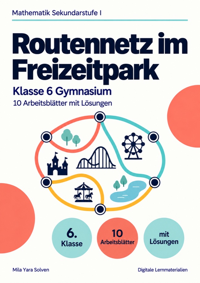 Cover: Routennetz im Freizeitpark Klasse 6 Gymnasium