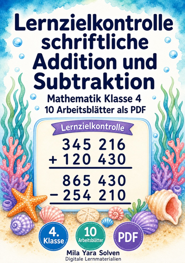 Cover: Lernzielkontrolle schriftliche Addition und Subtraktion