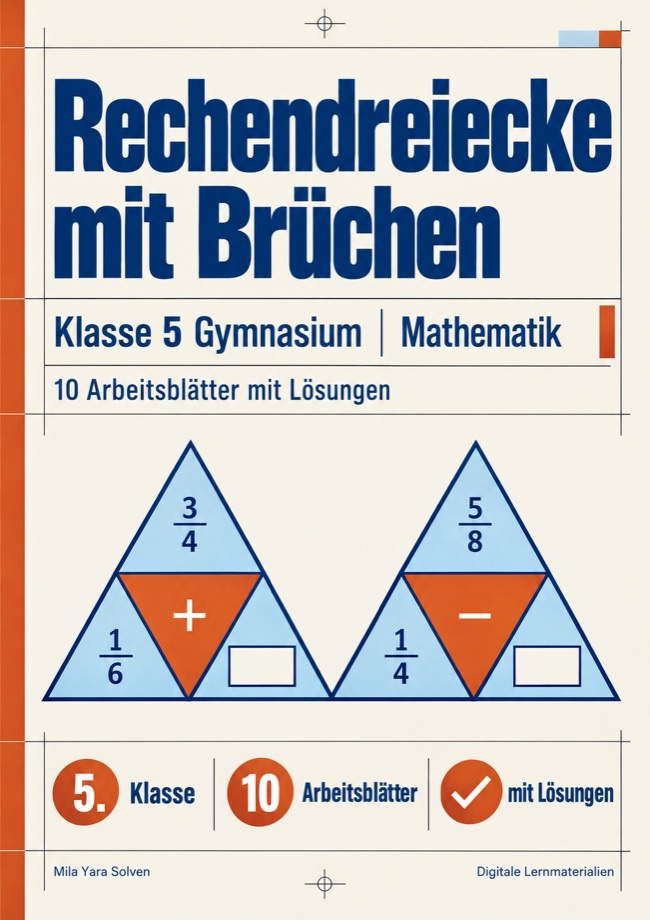 Cover: Rechendreiecke mit Brüchen Klasse 5 Gymnasium