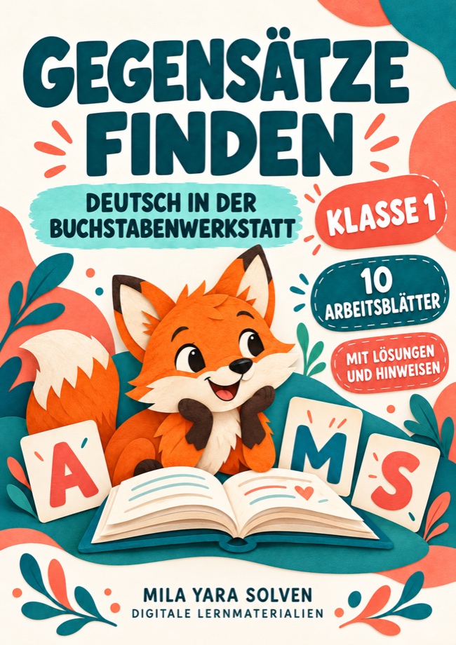 Cover: Gegensätze finden Klasse 1 - Tierfreunde