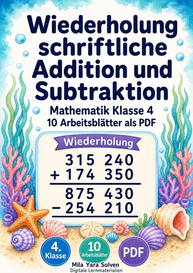 Cover: Wiederholung schriftliche Addition und Subtraktion