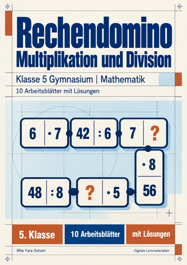 Cover: Rechendomino Multiplikation und Division Klasse 5 Gymnasium