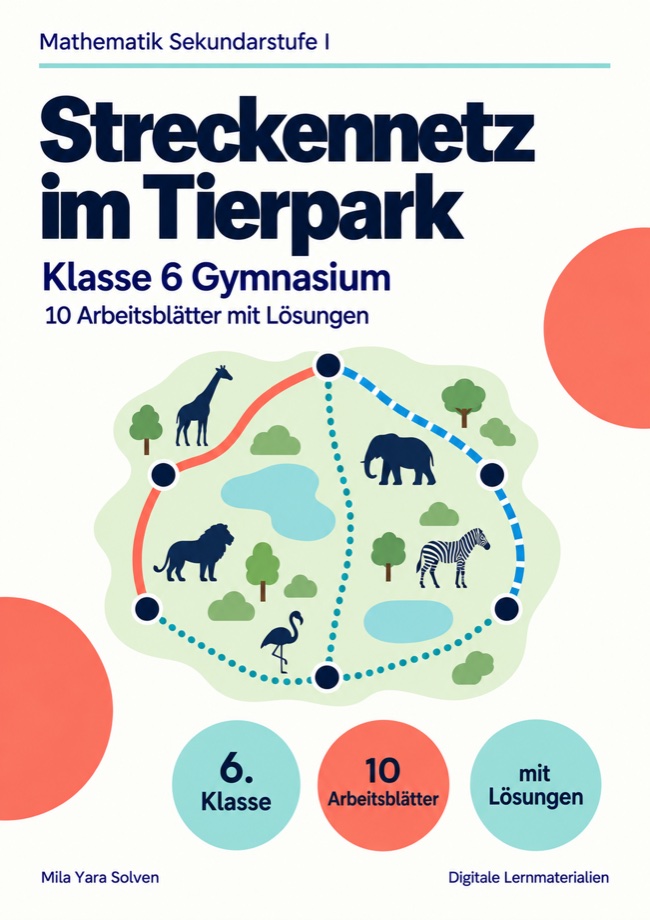 Cover: Streckennetz im Tierpark Klasse 6 Gymnasium
