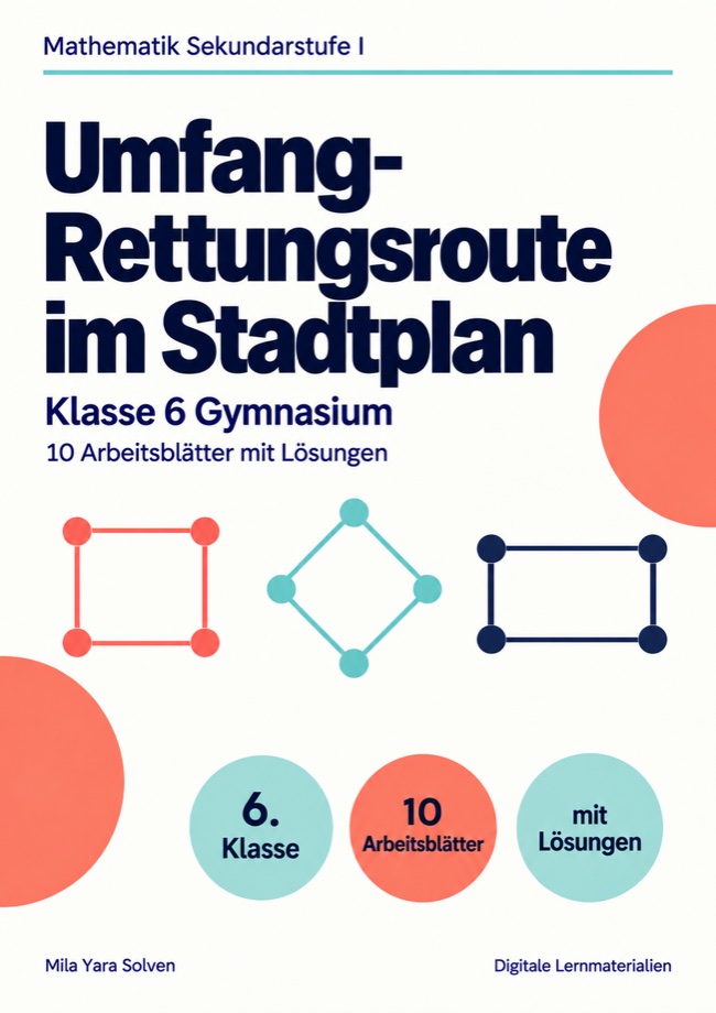 Cover: Umfang-Rettungsroute im Stadtplan Klasse 6 Gymnasium