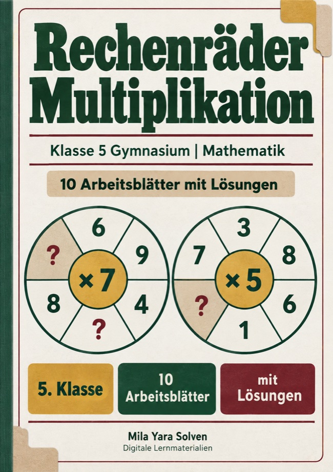 Cover: Rechenräder Multiplikation Klasse 5 Gymnasium