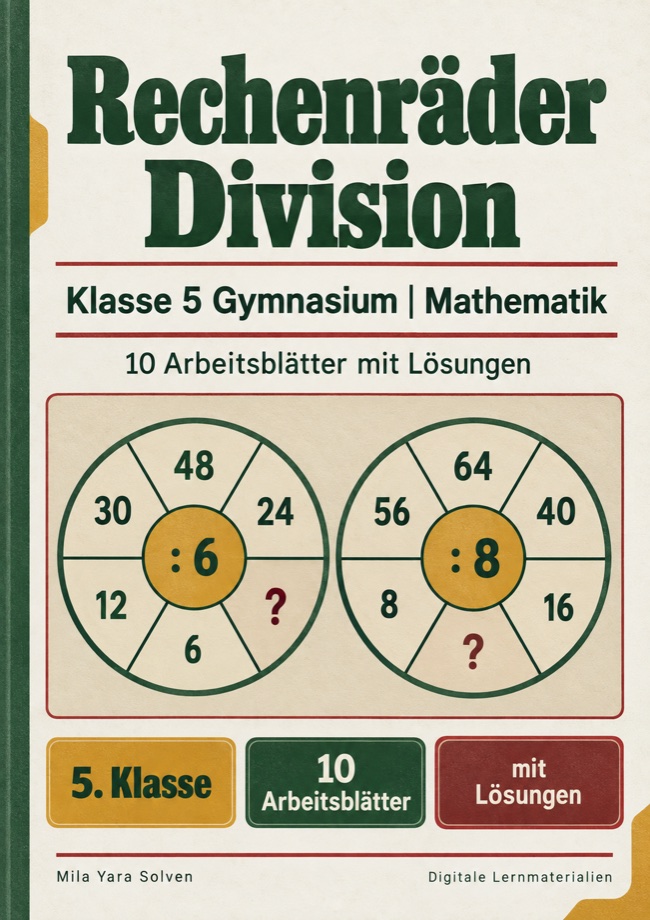 Cover: Rechenräder Division Klasse 5 Gymnasium