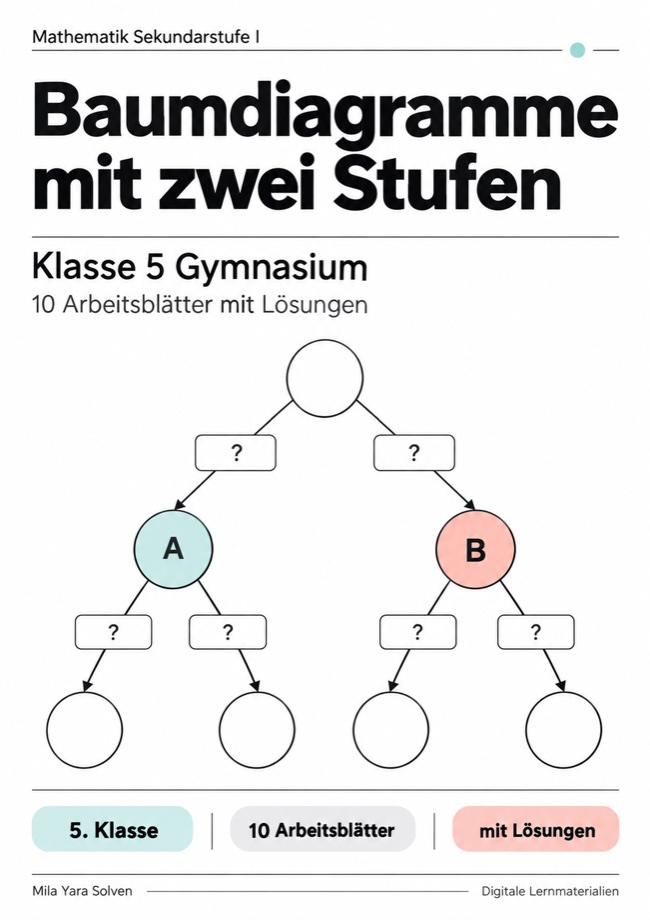 Cover: Baumdiagramme mit zwei Stufen Klasse 5 Gymnasium