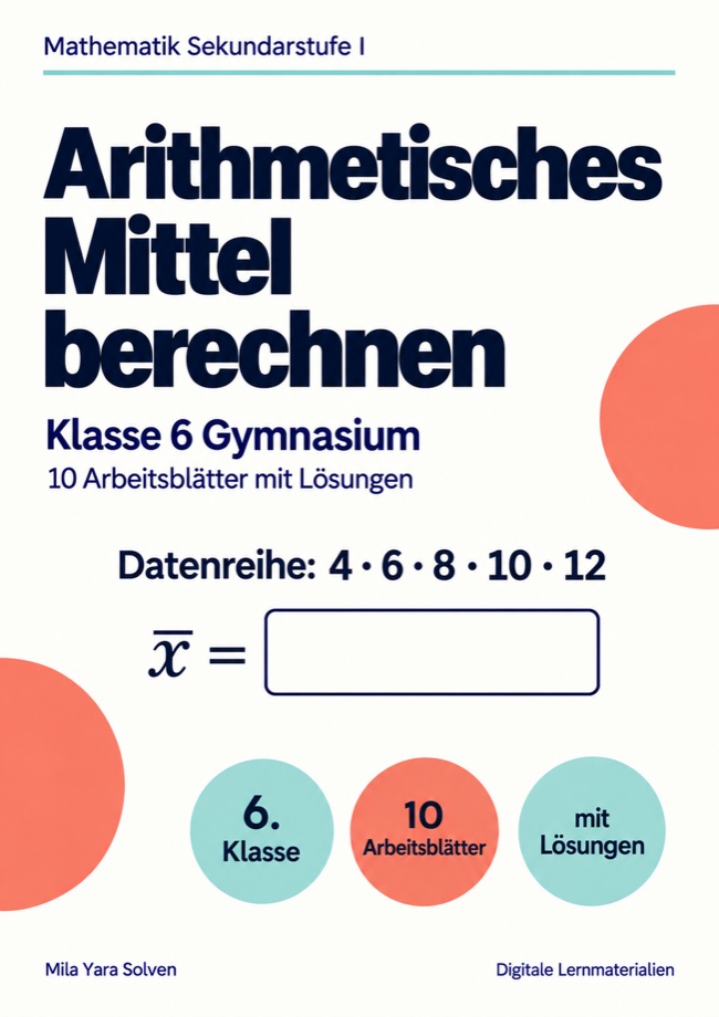 Cover: Arithmetisches Mittel berechnen Klasse 6 Gymnasium