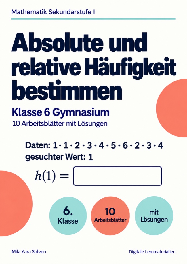 Cover: Absolute und relative Häufigkeit bestimmen Klasse 6 Gymnasium