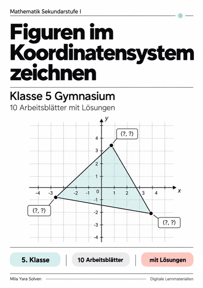 Cover: Figuren im Koordinatensystem zeichnen Klasse 5 Gymnasium