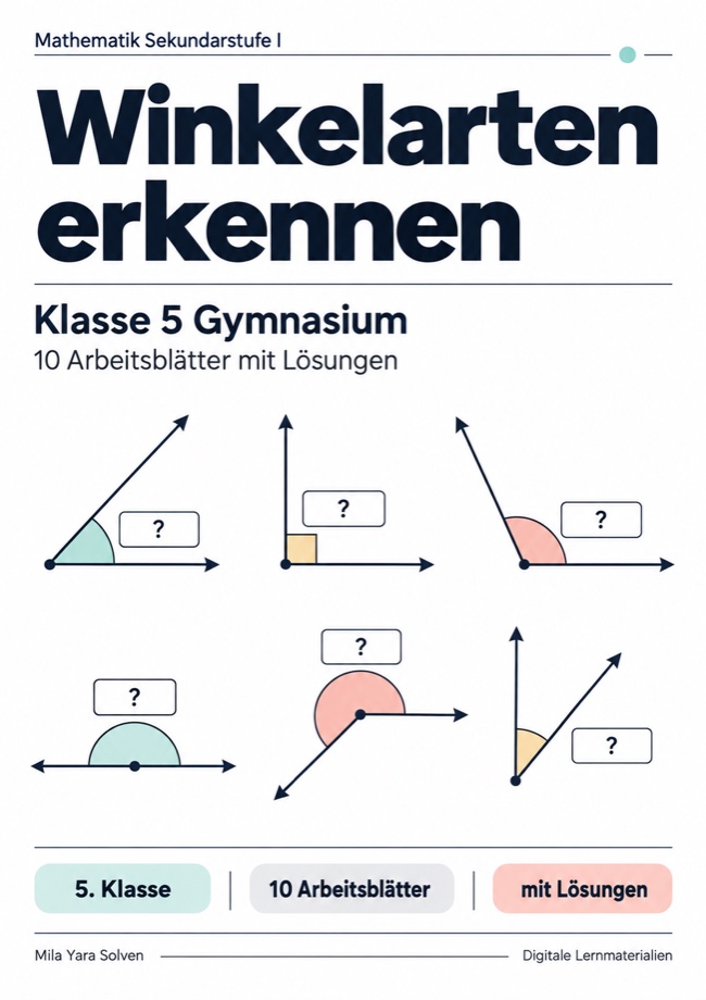 Cover: Winkelarten erkennen Klasse 5 Gymnasium