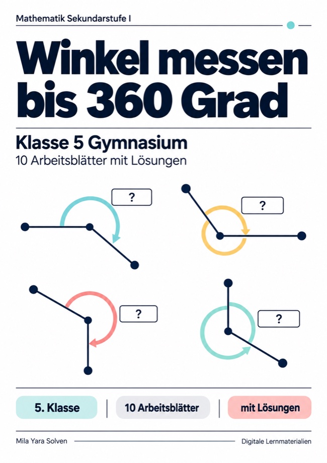 Cover: Winkel messen bis 360 Grad Klasse 5 Gymnasium