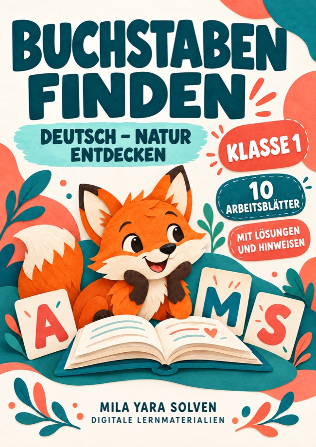 Cover: Buchstaben finden Klasse 1 - Natur entdecken