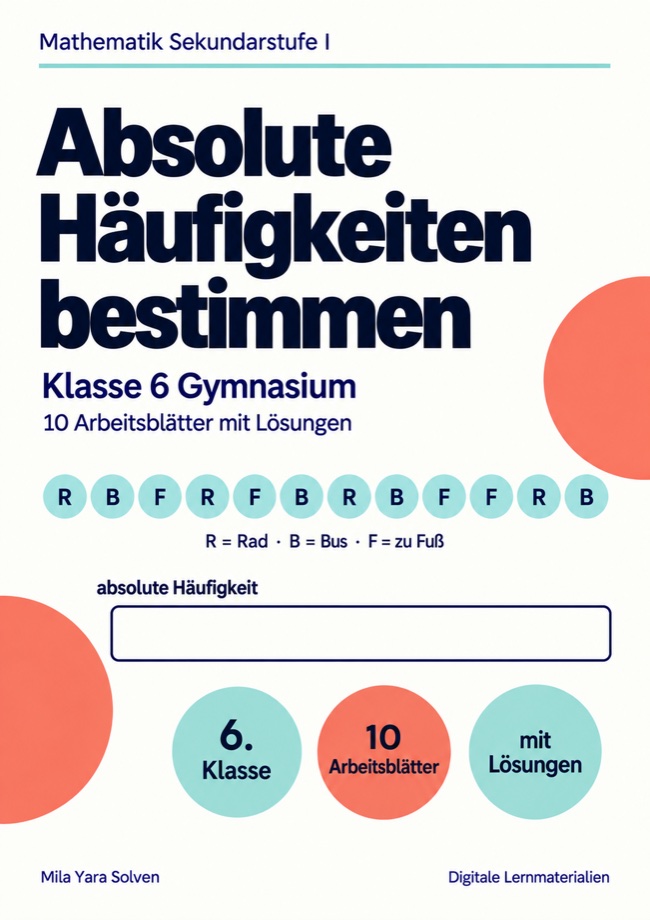 Cover: Absolute Häufigkeiten bestimmen Klasse 6 Gymnasium