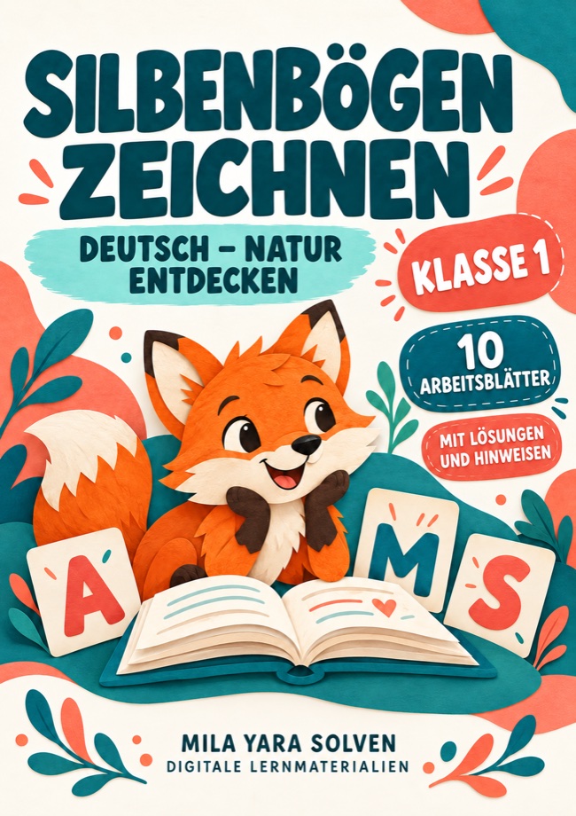 Cover: Silbenbögen zeichnen Klasse 1 - Natur entdecken