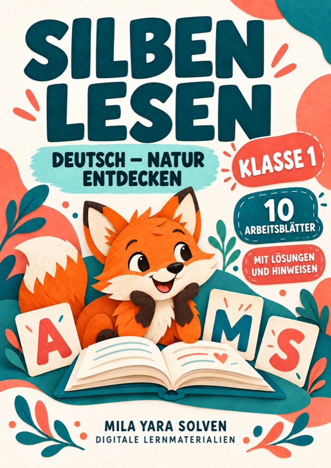 Cover: Silben lesen Klasse 1 - Natur entdecken