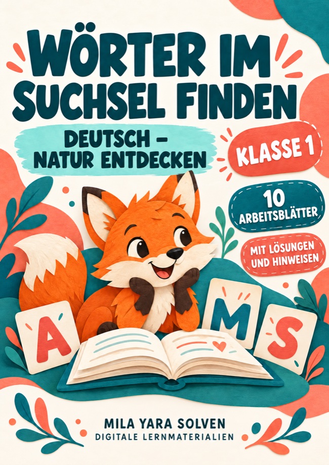 Cover: Wörter im Suchsel finden Klasse 1 - Natur entdecken