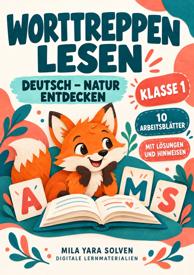 Cover: Worttreppen lesen Klasse 1 - Natur entdecken