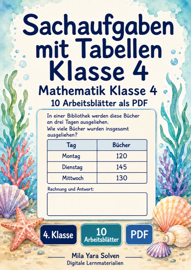 Cover: Sachaufgaben mit Tabellen