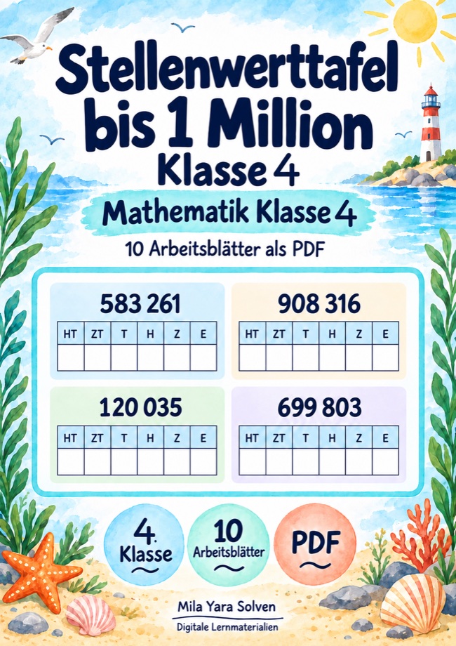 Cover: Stellenwerttafel bis 1 Million