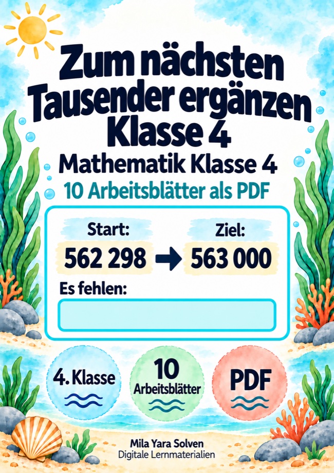 Cover: Zum nächsten Tausender ergänzen