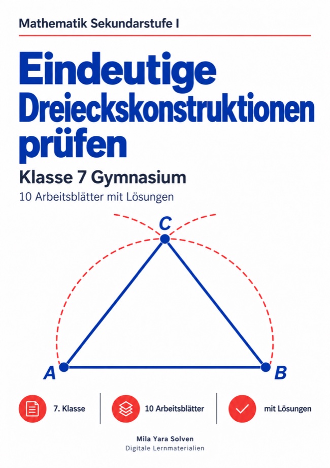 Cover: Eindeutige Dreieckskonstruktionen prüfen