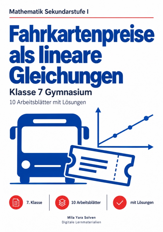 Cover: Fahrkartenpreise als lineare Gleichungen
