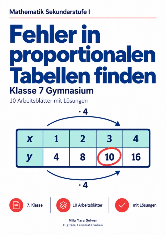 Cover: Fehler in proportionalen Tabellen finden