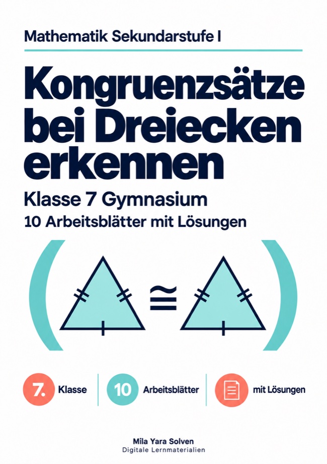 Cover: Kongruenzsätze bei Dreiecken erkennen