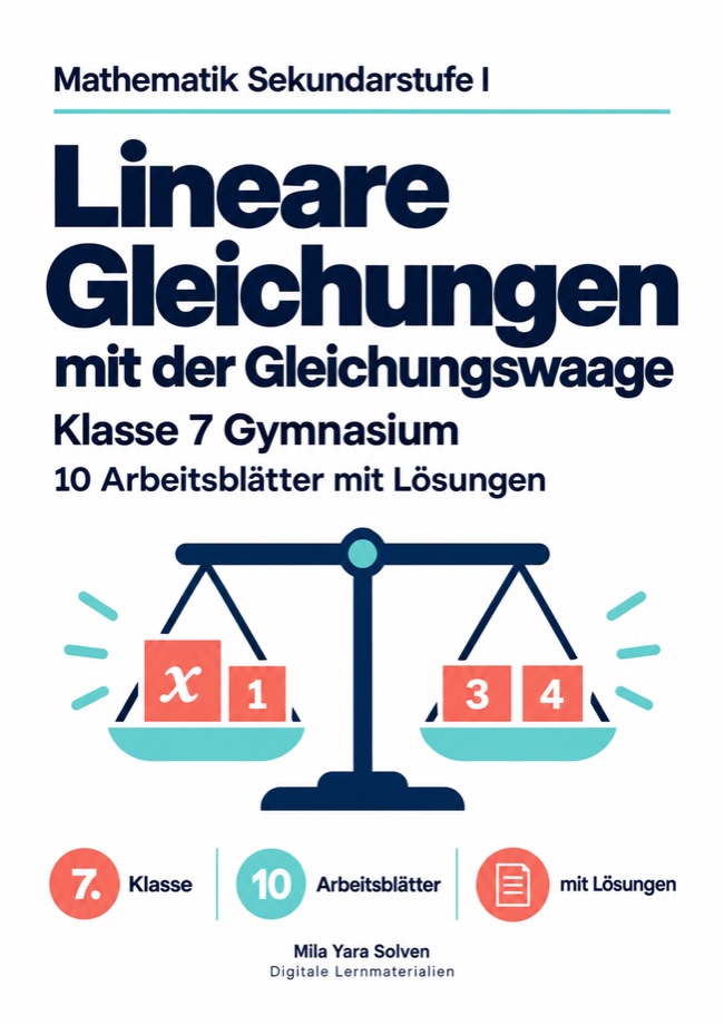 Cover: Lineare Gleichungen mit der Gleichungswaage