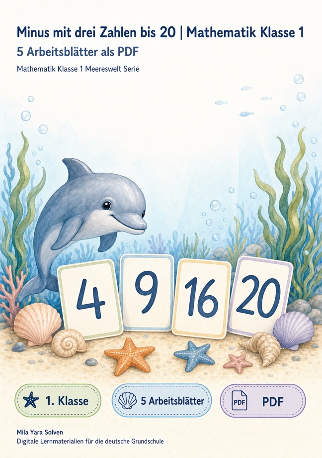 Cover: Minus mit drei Zahlen bis 20