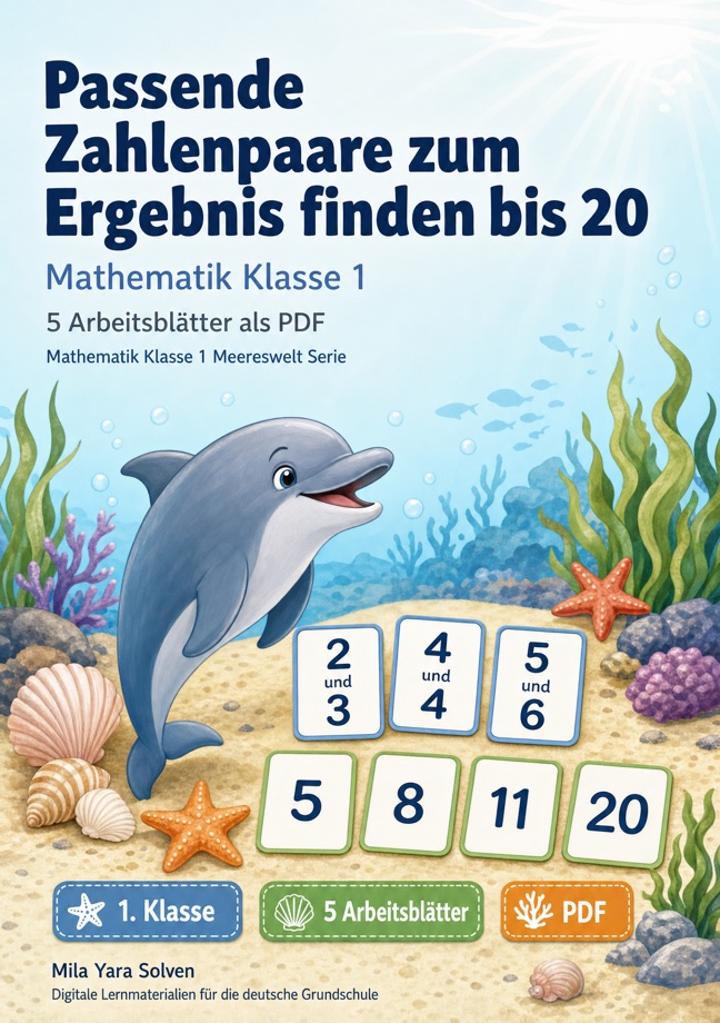 Cover: Passende Zahlenpaare zum Ergebnis finden bis 20