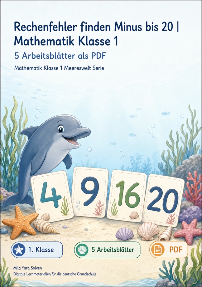 Cover: Rechenfehler finden Minus bis 20
