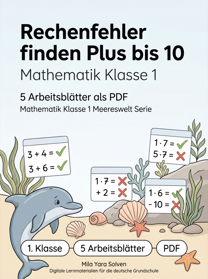 Cover: Rechenfehler finden Plus bis 10