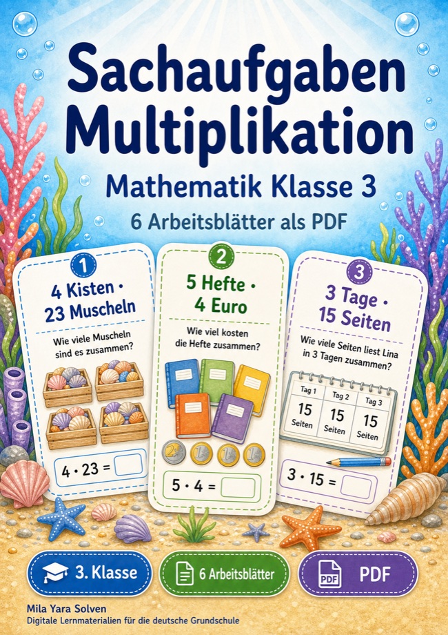 Cover: Sachaufgaben Multiplikation