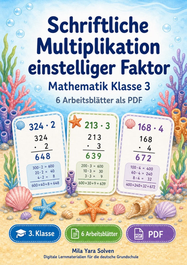 Cover: Schriftliche Multiplikation einstelliger Faktor