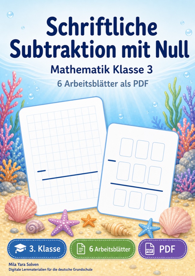 Cover: Schriftliche Subtraktion mit Null