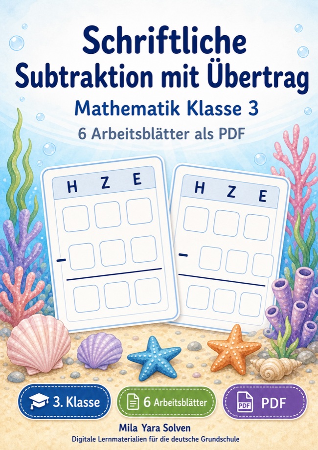 Cover: Schriftliche Subtraktion mit Übertrag