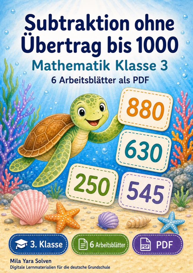 Cover: Subtraktion ohne Übertrag bis 1000