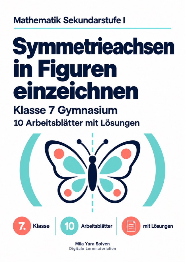 Cover: Symmetrieachsen in Figuren einzeichnen