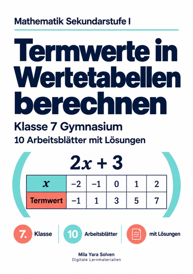 Cover: Termwerte in Wertetabellen berechnen
