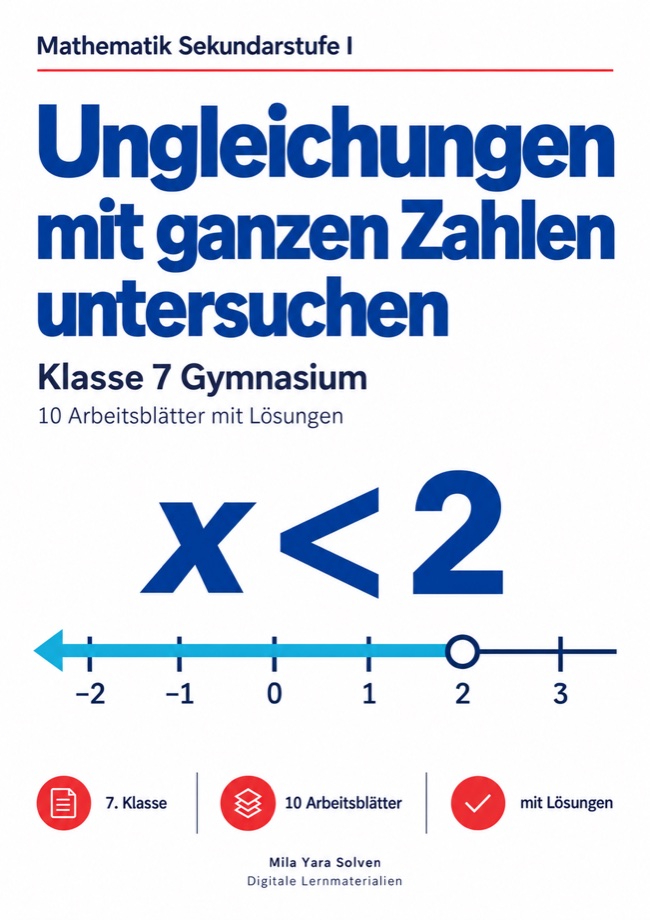 Cover: Ungleichungen mit ganzen Zahlen untersuchen
