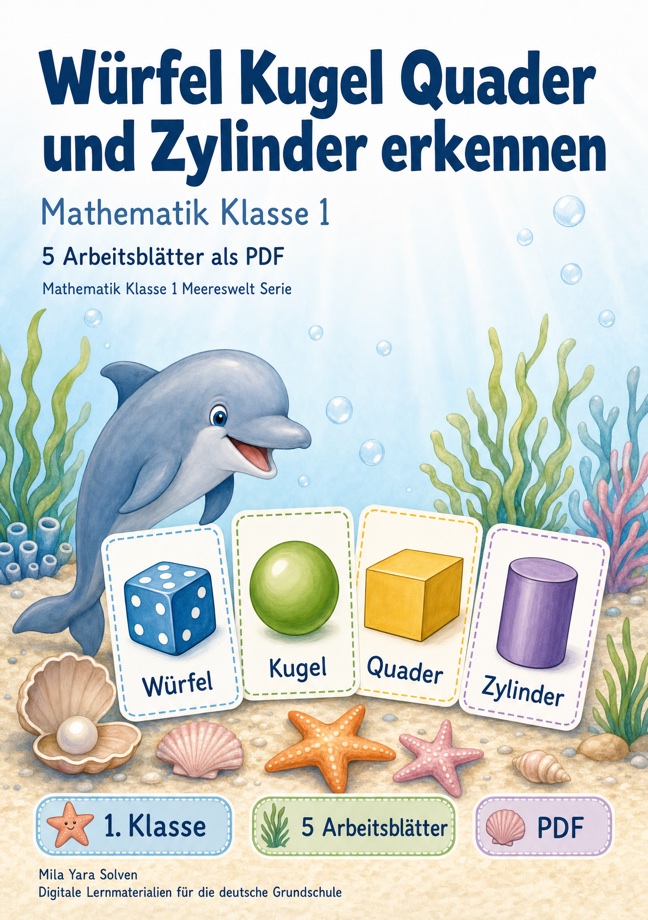 Cover: Würfel Kugel Quader und Zylinder erkennen