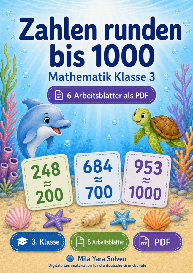 Cover: Zahlen runden bis 1000