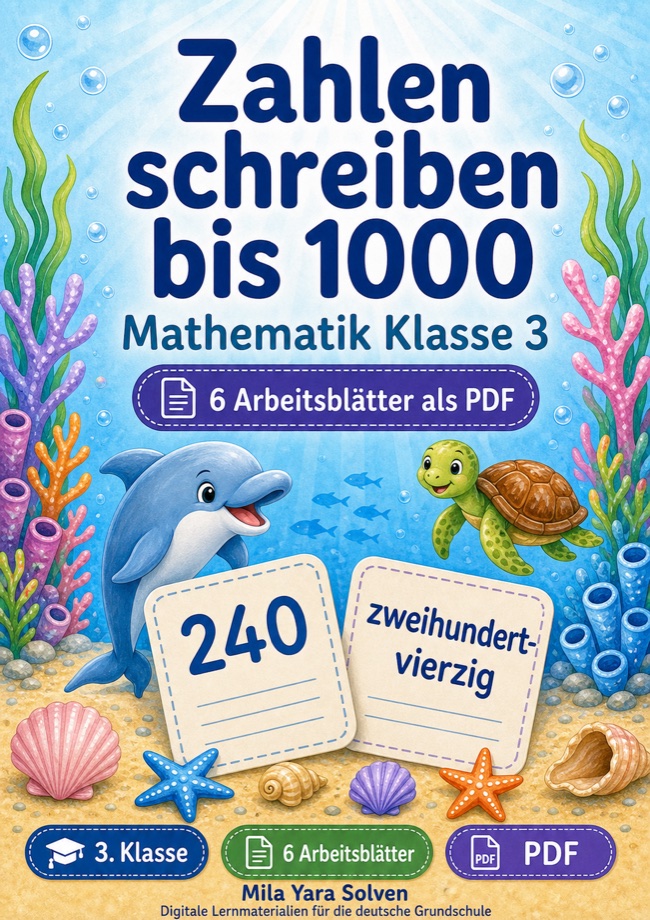 Cover: Zahlen schreiben bis 1000