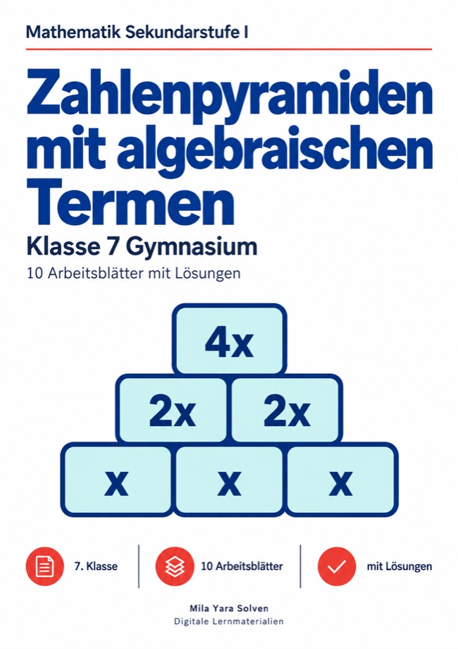 Cover: Zahlenpyramiden mit algebraischen Termen