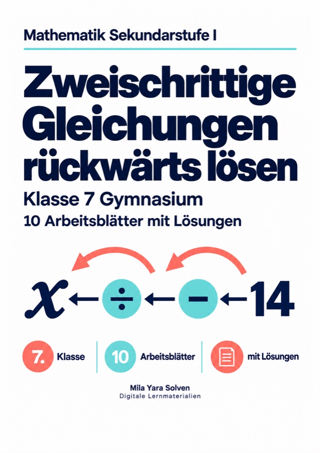 Cover: Zweischrittige Gleichungen rückwärts lösen